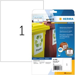 Etiket A4 210x297mm Herma 4866 PP weerbestendig inkjet ds/10
