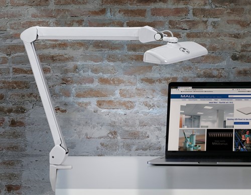 Werkpleklamp Maul Intro LED tafelklem dimbaar wit-3