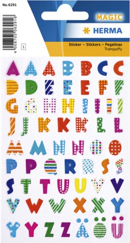 Etiket Herma kleurrijke letters stone-2
