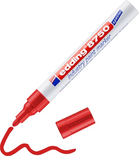 Viltstift edding e-8750 lakmarker industry rood-2