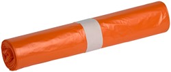 Afvalzak Powersterko HDPE T23 58x100cm 70L oranje rol/20