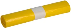 Afvalzak Powersterko HDPE T25 70x110cm 120L geel rol/20