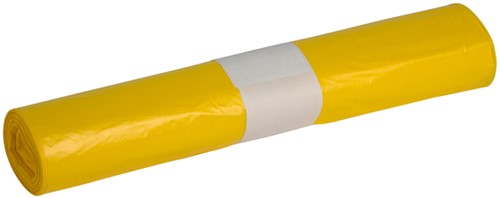 Afvalzak Powersterko HDPE T23 58x100cm 70L geel rol/25
