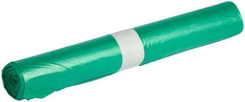 Afvalzak Powersterko HDPE T23 58x100cm 70L groen rol/25