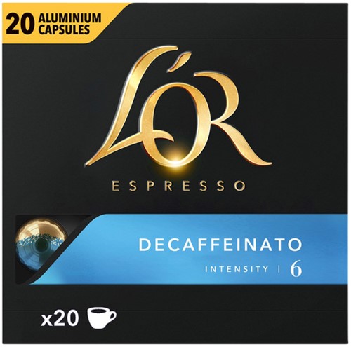 Koffiecups Douwe Egberts L'Or Espresso Decaffeinato 20 stuks