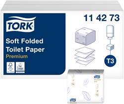 Toiletpapier Tork T3 114273 Premium 2laags 252vel 30 bundels wit