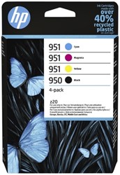 Inktcartridge HP 6ZC65AE (950/951) zwart + 3 kleuren