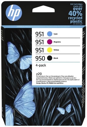 Inktcartridge HP 6ZC65AE (950/951) zwart + 3 kleuren