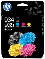 Inktcartridge HP 6ZC72AE (934/935) zwart + 3 kleuren