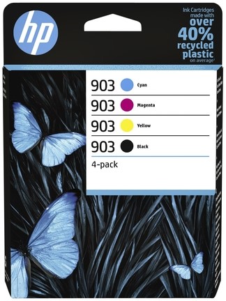 Inktcartridge HP 6ZC73AE (903) zwart + 3 kleuren