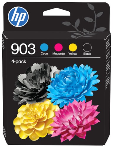 Inktcartridge HP 6ZC73AE (903) zwart + 3 kleuren