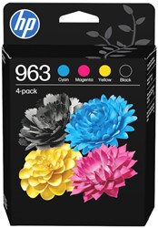 Inktcartridge HP 6ZC70AE (963) zwart + 3 kleuren