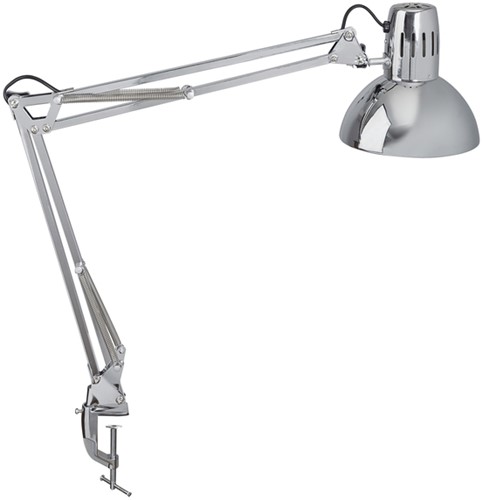 Bureaulamp MAUL Study met tafelklem chroom