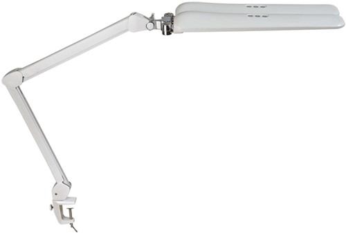 Werkpleklamp MAUL Craft duo LED dimbaar met tafelklem wit
