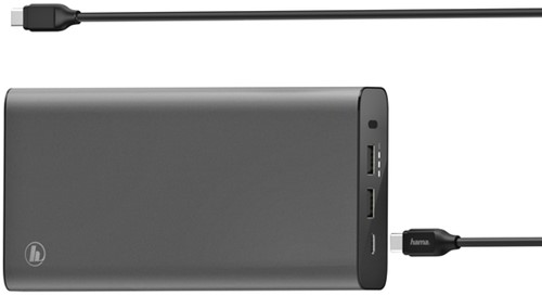 Powerbank Hama USB-C 60W 26.800 mAh zwart