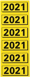 Rugetiket Elba 2021 geel met zwarte opdruk zak/120