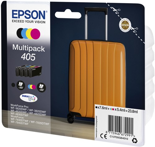 Inktcartridge Epson zwart + 3 kleuren