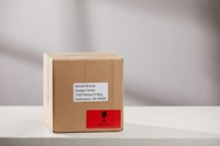 Etiket Dymo  54x101mm Badge 2133399 zwart/rood rol/220-1