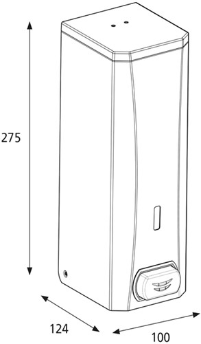 Dispenser Katrin 982517 zeep metaal wit-3