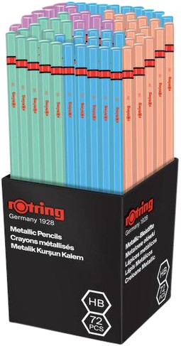 Potlood rOtring Woodcase HB Metallic assorti
