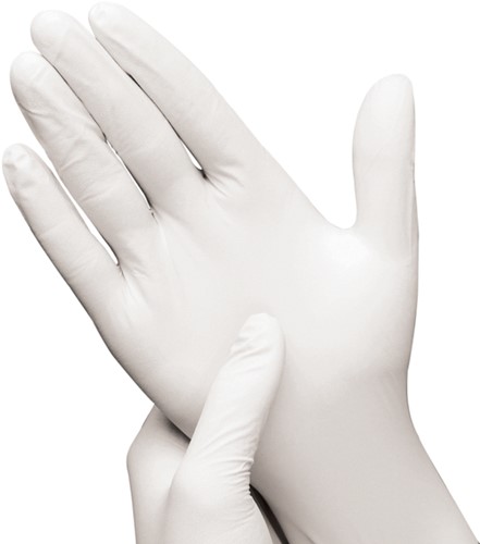 Handschoen Hynex nitril M wit 3.5g 100 stuks-2