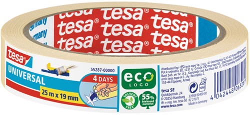 Afplaktape Tesa Basic 55287 19mmx25m