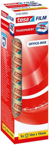 Plakband Tesa film 19mmx10m transparant pk/8