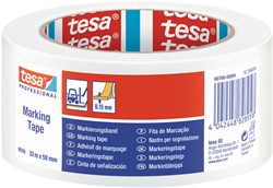 Markeringstape Tesa 60760 PVC 50mmx33m wit
