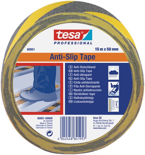 Antisliptape Tesa 60951 15mmx50m zwart/geel