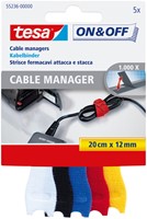 Kabelmanager Tesa On & Off 55236 12mmx20cm assorti