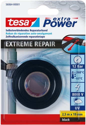 Reparatietape Tesa 56064 19mm x 2,5m zwart