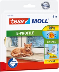 Tochtstrip Tesa Moll 05463 E profiel 9mmx6m wit