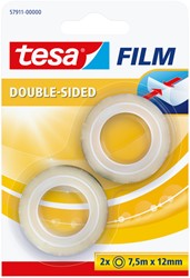 Plakband Tesa 57911 dubbelzijdig 12mmx7,5m pk/2