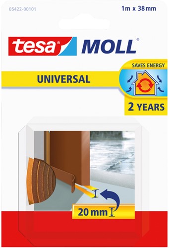 Tochtstrip Tesa Moll 05422 dorpelstrip 38mmx1m bruin
