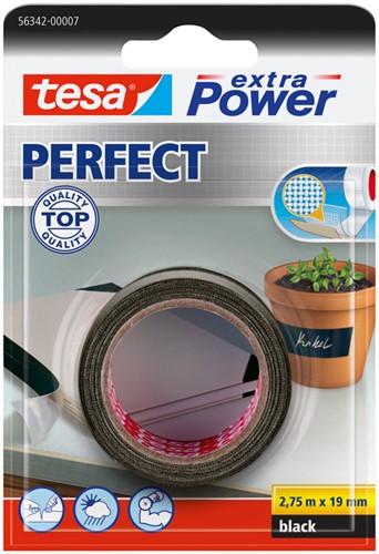 Reparatietape Tesa 56342 perfect 19mm x 2,75m zwart