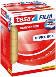 Plakband Tesa film 19mmx66m transparant pk/8