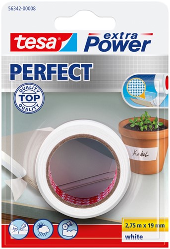 Reparatietape Tesa 56342 perfect 19mm x 2,75m wit