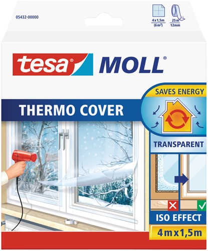 Isolatiefolie Tesa Moll 05432 voor ramen 1,5mx4m transparant