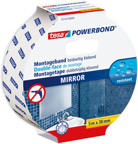 Powerbond Tesa 55734 voor spiegels 38mmx5m