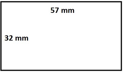 Etiket thermisch  57x 32mm kern:25mm 800262-125 rol/2100-2