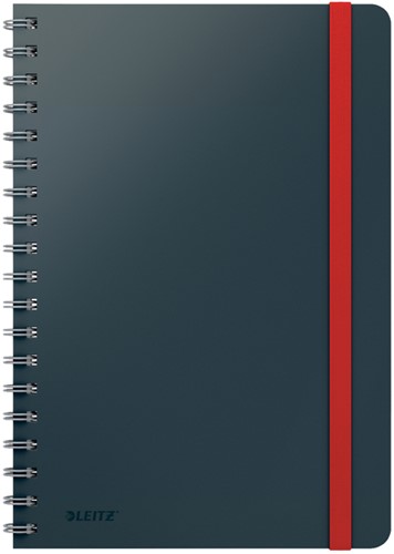 Notitieboek Leitz Cosy B5 lijn spiraal grijs