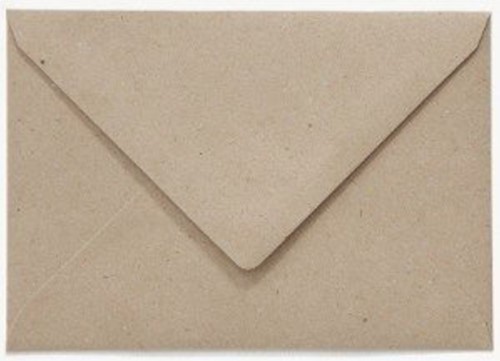 Envelop Papicolor A5 156x220mm recycled kraft grijs pk/6