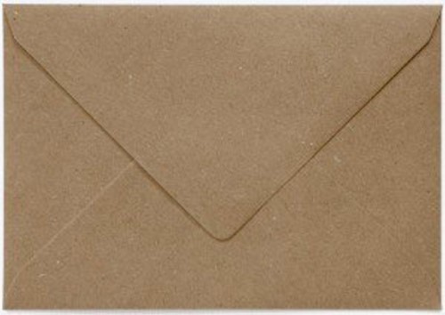 Envelop Papicolor A5 156x220mm recycled kraft bruin pk/6