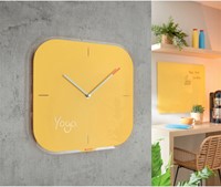 Wandklok Leitz cosy glas geel-1