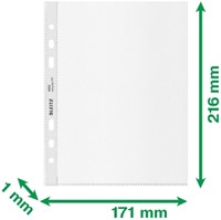 Showtas Leitz Recycle A5 6-gaats PP transparant mat 25 stuks-3