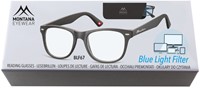 Leesbril Montana blue light filter +1.00 dpt zwart-2
