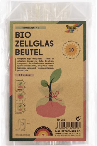 Cellofaanzak Folia 95x160mm transparant