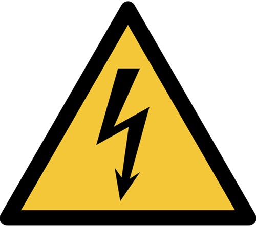 Pictogram Tarifold waarschuwing elektrische spanning 200x176mm