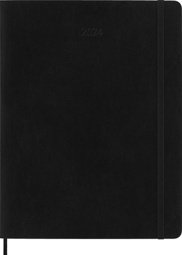 Agenda 2025 Moleskine 12M Planner Weekly 7dag/1pagina extra large 190x250mm soft cover black