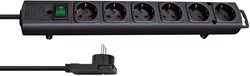 Stekkerdoos Brennenstuhl Comfort Plus 6-voudig incl. platte stekker 200cm zwart